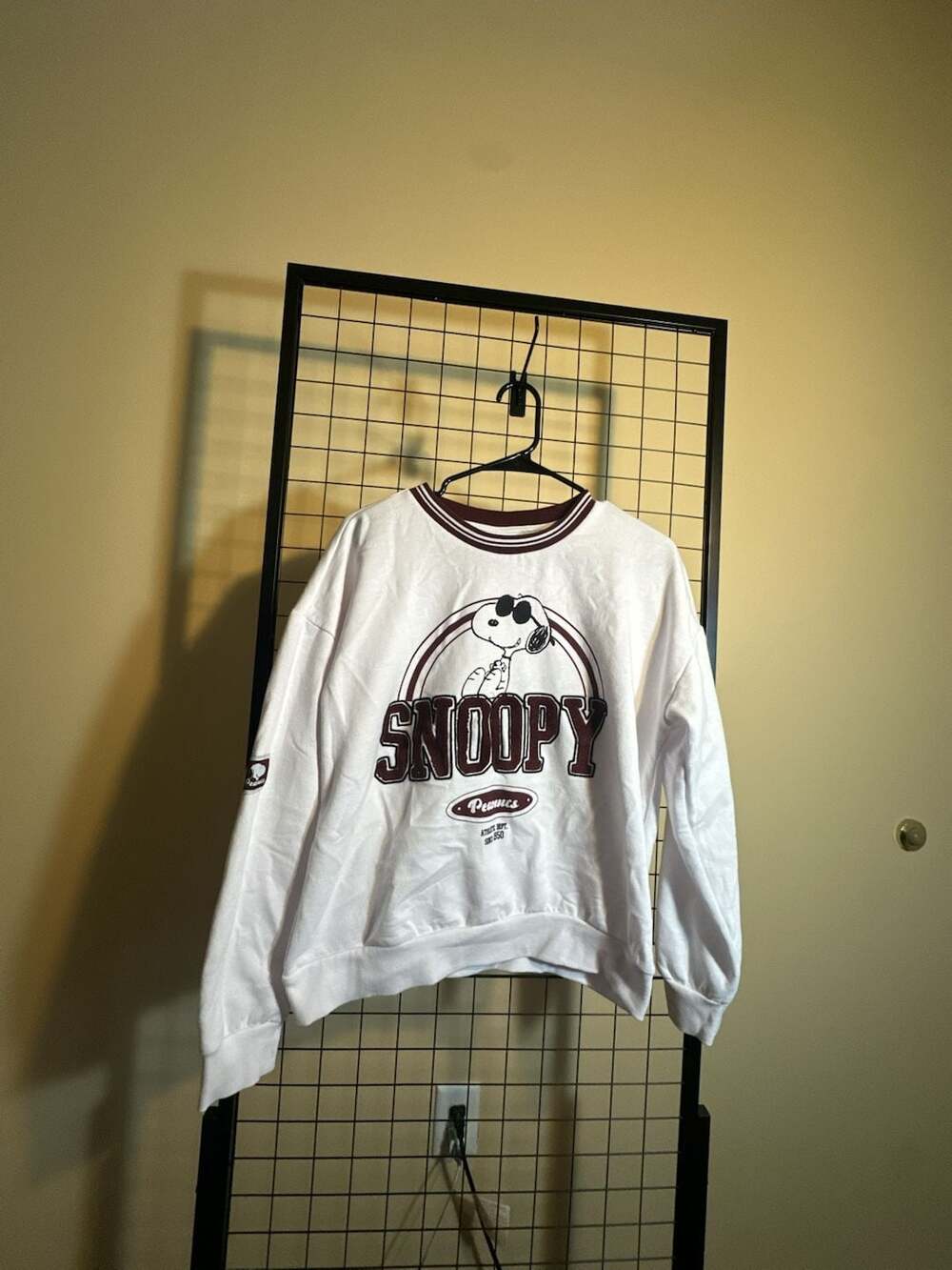 Peanuts Snoopy Varsity Style Graphic Crewneck Sweatshirt